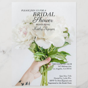 Bridal Shower Invitation Postcard Custom Letterhead
