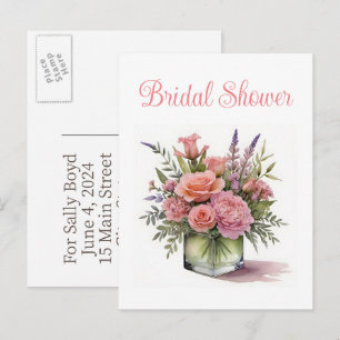 Bridal shower invitation postcards