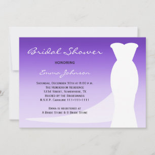 Bridal Shower Invitation Purple Ombre