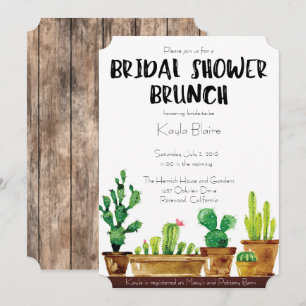 Bridal Shower Invitation - Rustic, Brunch