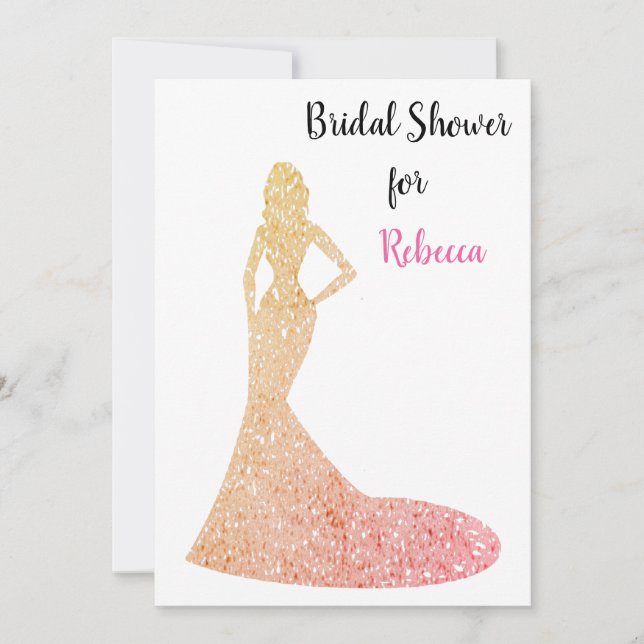 Bridal Shower Invitation - Sparkle and Shine (Front)