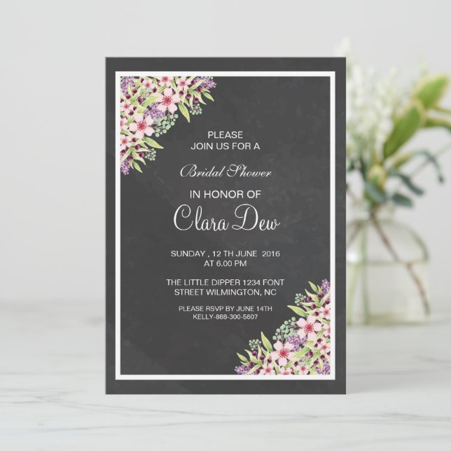 Bridal Shower Invitation Template (Standing Front)