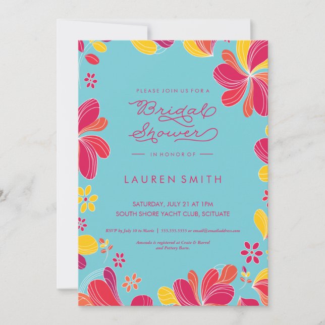 Bridal Shower Invitation, Tropical, Hawaiian, Invitation (Front)
