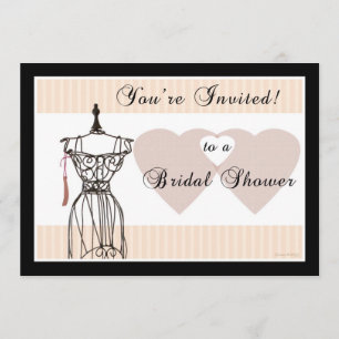 Bridal Shower Invitation Vintage Mannequin