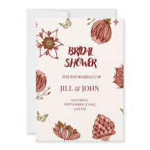 Bridal Shower Invitation Wedding Botanical 