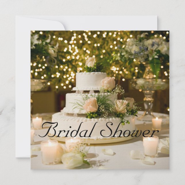 Bridal Shower Invitation--Wedding Cake Invitation (Front)