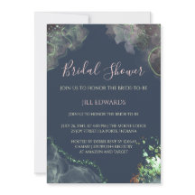 Bridal Shower Invitation Wedding Emerald Green  