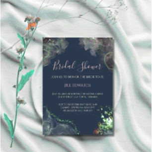 Bridal Shower Invitation Wedding Emerald Green