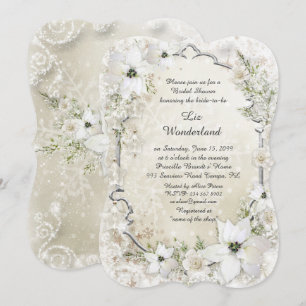 Bridal Shower invitation,Winter Wonderland,bracket Invitation