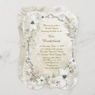 Bridal Shower invitation,Winter Wonderland,bracket Invitation
