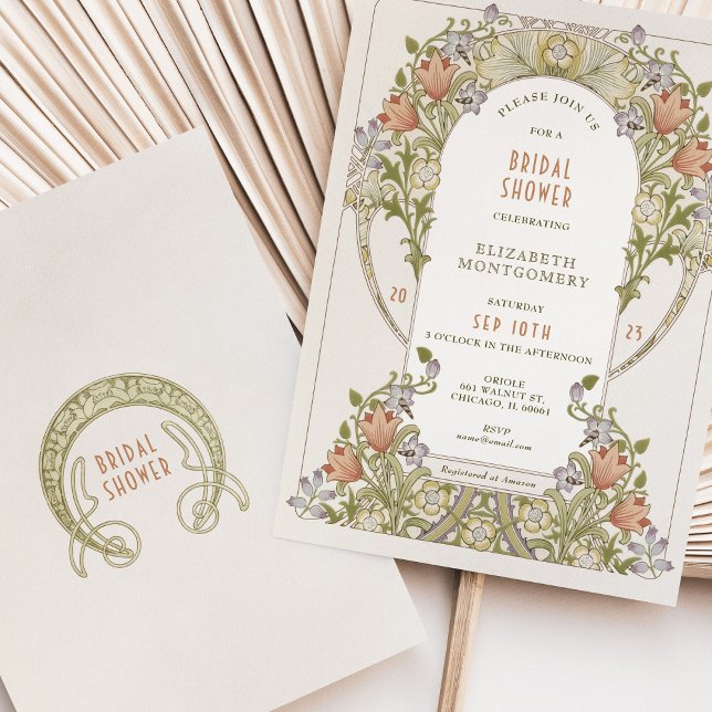 Bridal Shower Invitations Art Nouveau Morris (Creator Uploaded)