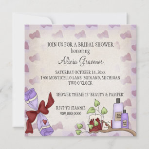 Bridal Shower Invitations (Beauty & Pamper Theme)