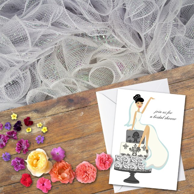 Bridal Shower Invitations {Black Haired Bride} (Creator Uploaded)