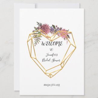 Bridal shower invitations botanical watercolor