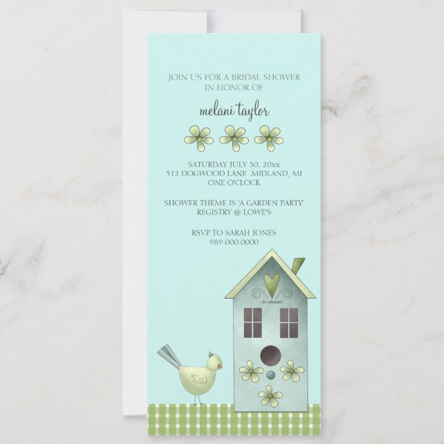 Bridal Shower Invitations or Garden Party Event (Front)