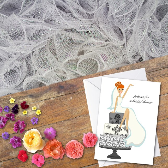 Bridal Shower Invitations {Red-headed Bride} (Creator Uploaded)