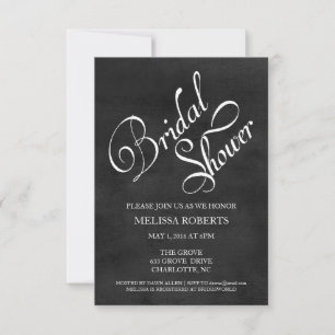Bridal Shower Invite   Chalkboard Script