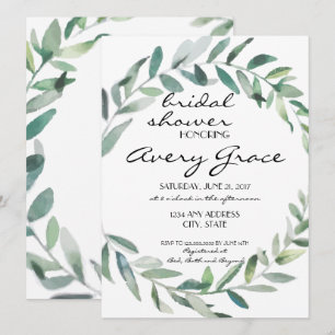 Bridal Shower Invite - Greenery Wedding