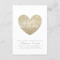 Bridal Shower Invite | Heart Fab Mrs. script