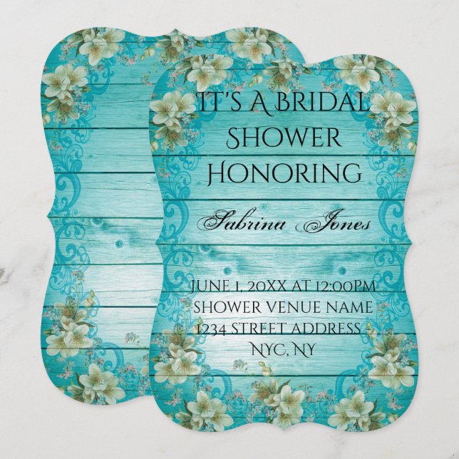 Bridal Shower Invite Personalise Destiny Destiny'S (Front/Back)