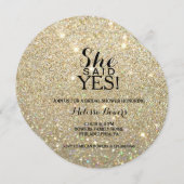 Bridal Shower Invite - She Said Yes (Front/Back)