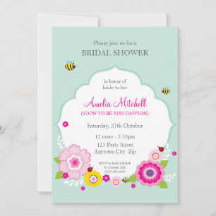 BRIDAL SHOWER INVITES :: garden flowers 2