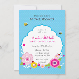 BRIDAL SHOWER INVITES :: garden flowers 4