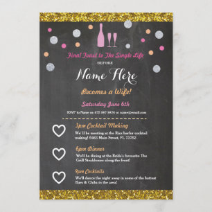 Bridal Shower Itinerary Champagne Bachelorette Programme