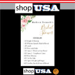 Bridal Shower Itinerary Plan Floral Fab Poster<br><div class="desc">Bridal Shower Itinerary Plan Fun Fab Poster. Every event needs a plan. You can also change the times and activity easily on this template. Preferably, the shower invitations would be mailed out four to six weeks beforehand, either by post or email. Make sure to always include the bride's name, the...</div>