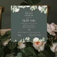 Bridal Shower Juniper White Hydrangea Square