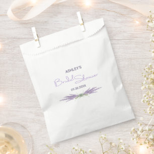 Bridal Shower Lavender Flower Bundles Custom Favour Bags