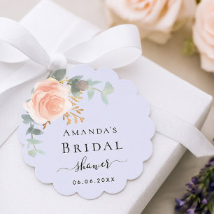 Bridal Shower lavender rose gold floral eucalyptus Favour Tags