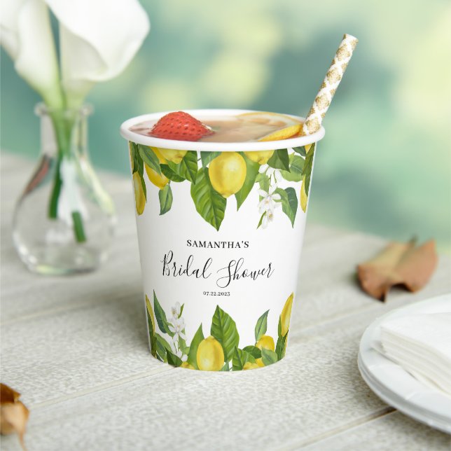 Bridal Shower Lemon Citrus Paper cup (Insitu)