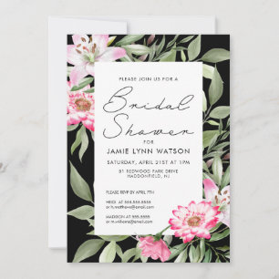 Bridal Shower   Lily Floral Frame Invitation