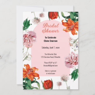 Bridal Shower Lily Floral Invitation