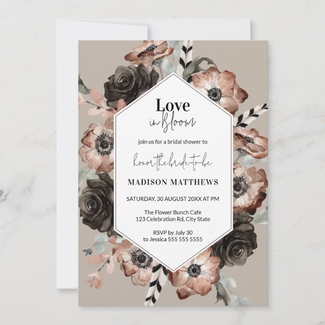 Bridal Shower Love in Bloom Invitation (Front)