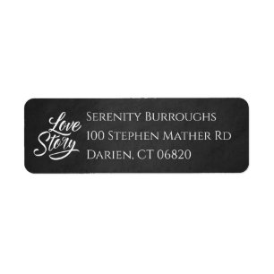 Bridal Shower Love Story Black Chalkboard Wedding