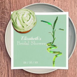 Bridal Shower Lucky Bamboo Pastel Personalised Napkin