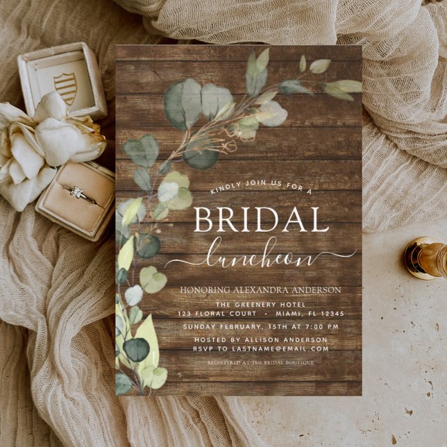 Bridal Shower Luncheon Greenery Eucalyptus Invitation (Creator Uploaded)