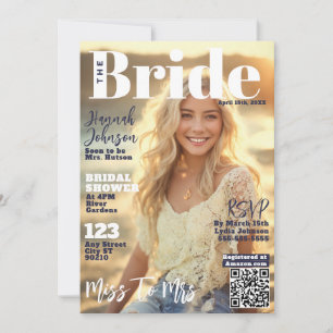 Bridal Shower Magazine Cover Invitation