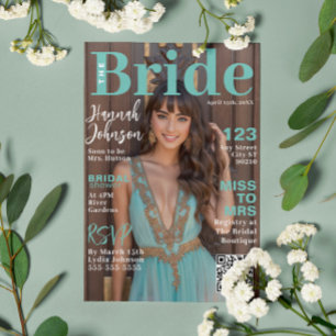 Bridal Shower Magazine Cover Invitation