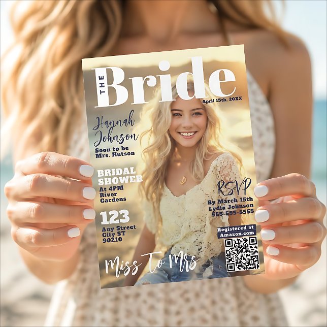 Bridal Shower Magazine Cover Invitation (Creator Uploaded)