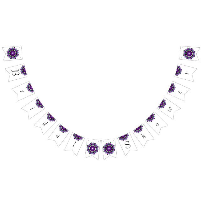 Bridal shower. Mandala in purple Bunting (All)
