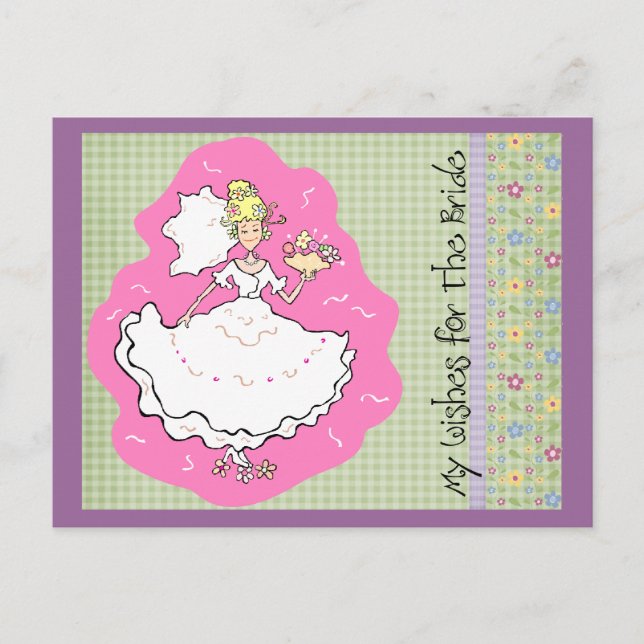 Bridal Shower Marriage Advice & Best Wishes Cards (Front)