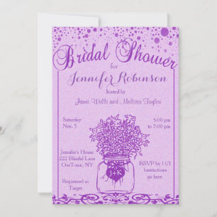 Bridal Shower   Mason Jar Heart Invitation