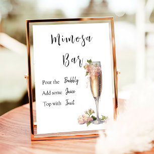 Bridal Shower Mimosa Bar Sign Bubbly Bar