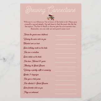 Bridal Shower Mix and Mingle Game (customisable)
