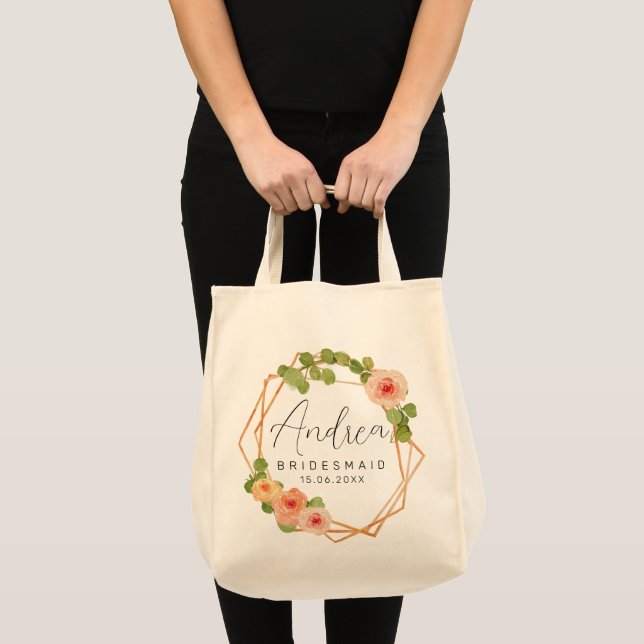 Bridal Shower Modern Script Bachelorette Party Tote Bag (Front (Product))