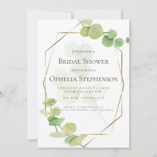 BRIDAL SHOWER   Modern Springtime Eucalyptus Invitation