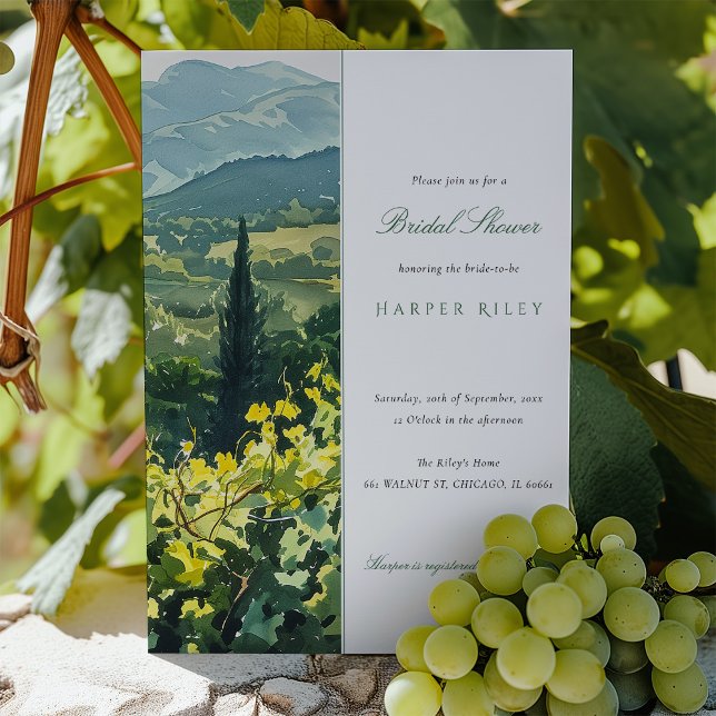 Bridal Shower Napa Valley Invitation (Creator Uploaded)